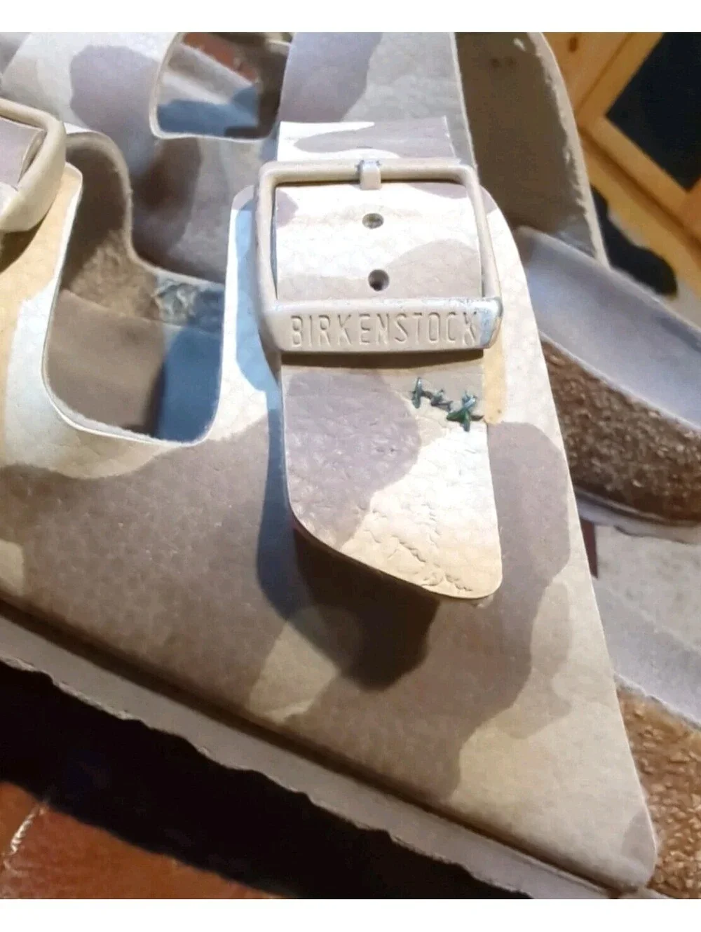 Birkenstock Arizona Desert Soil Camo Grey Sandals Limited Soft 36 US Women 5 5.5